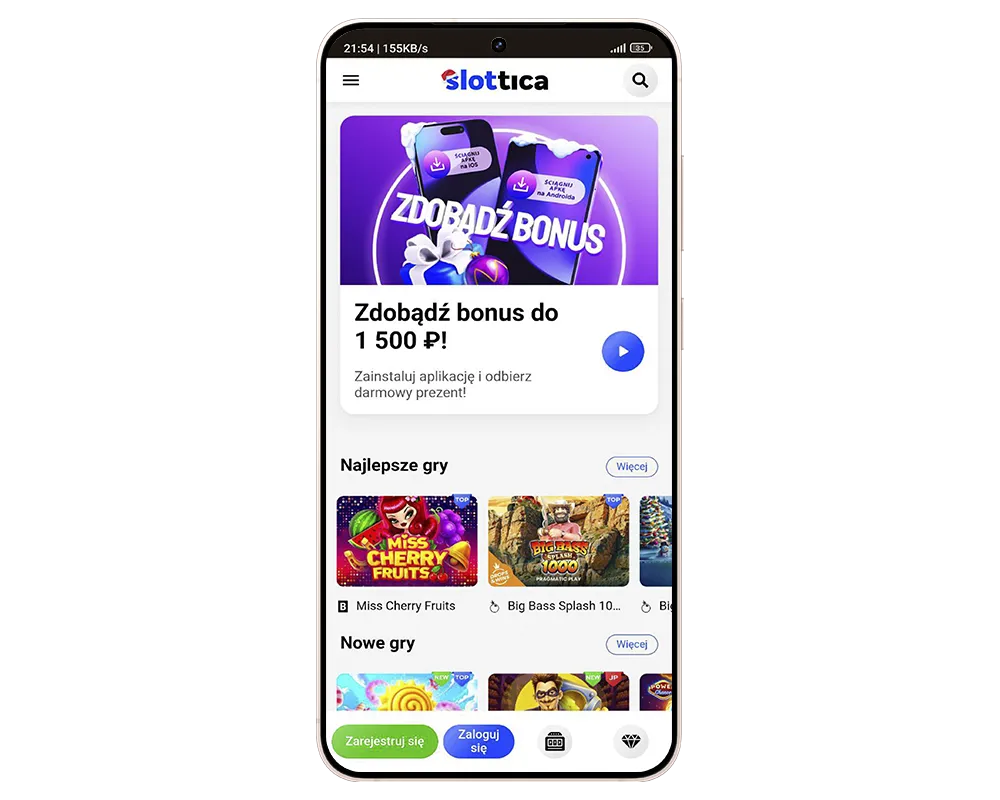 Aplikacja mobilna Slottica