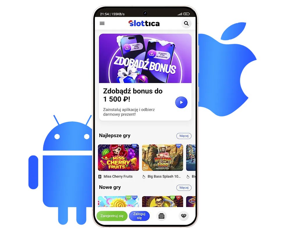 Aplikacja mobilna Slottica na Androida i iOS