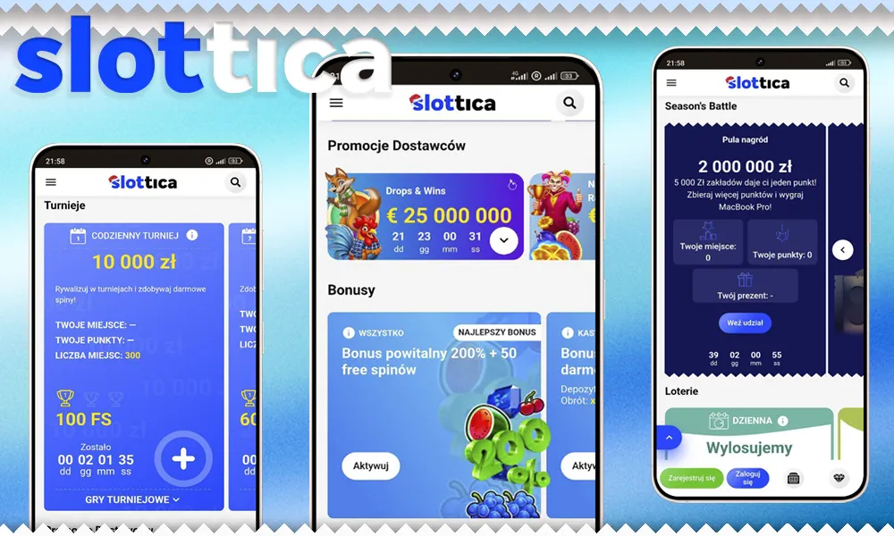 Bonusy w Aplikacji Slottica dla Polskich Graczy