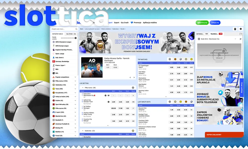 Bukmacher Slottica - Obstawiaj Zakłady Sportowe